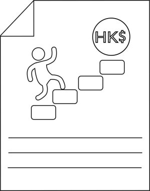 Mali İlerleme Simgesi Hong Kong Doları Hedefine Tırmanma Adımları
