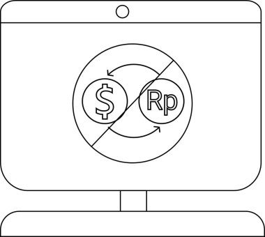 Bilgisayar Ekranı Para Takası Konsepti - Finansal Teknoloji