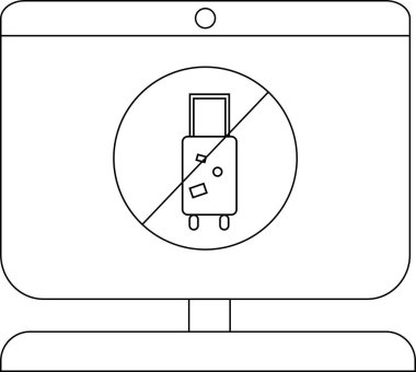 Seyahat Kısıtlamaları için Bilgisayar Ekranında Bavul Politikası İmzalama Yok