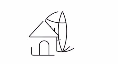 Küresel yaşam ve çevre dostu evleri temsil eden modern bir ev..