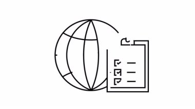 İş ve seyahat planlaması için küresel kontrol listesi kavramı.