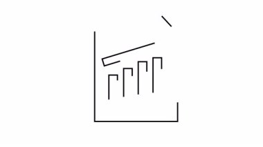 Finans ve analitik için iş büyüme grafiği çizelgesi