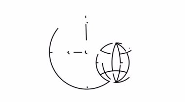 Zaman Yönetimi Konseptleri için Soyut Saat ve Küre Tasarımı