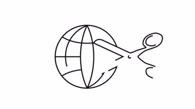 Yaratıcı Projeler için Küresel Kesme Kavramı İllüstrasyonu