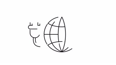 Elektrik Eklentisi ve Küresel Bağlantı ve Enerji Konsepti.