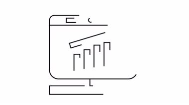 Grafiklerle Bilgisayar Ekranında Büyüme ve Başarı Konsepti