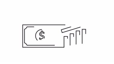 Dolar Tasarısı ve Yükselen Grafik Simgesi ile Mali Büyüme Konsepti