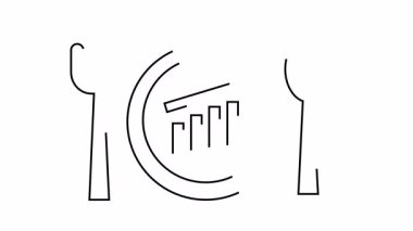 Gıda büyüme eğilimlerini çatal bıçaklarla gösteren bilgi