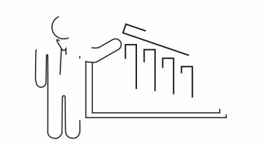 Performans Gösterisinde Düşüşün Grafik Gösterisiyle İş Sunumu
