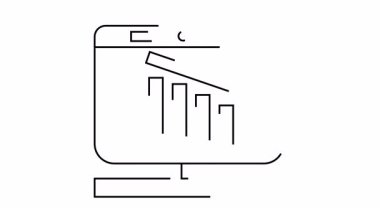 Bilgisayar Ekranında Küçülen Grafik: Veri Eğilimlerinin Görsel Temsili