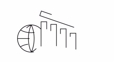 Küresel Eğilimleri ve İstatistikleri Temsil Eden Küresel Simge Simgesi