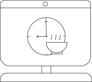 Yemek pişirme ve yemek hazırlama için Bowl Simgesiyle Dijital Mutfak Zamanlayıcısı