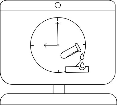 Kimya Analizi için Bilimsel Zamanlayıcı ve Beaker