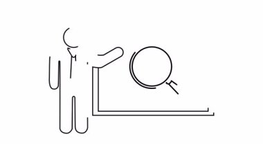 İş Adamı Beyaz Tahta 'da Arama Konseptini Sunar