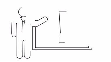 Bir Tahtadaki Ünlem İşaretini Gösteren Profesyonel Adam