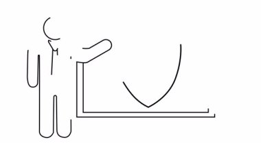 İş Adamı Ekranda Güvenlik Konseptini Sunuyor