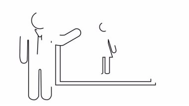 Erkek ve Kadın Sembolleriyle İş Sunumu Konsepti