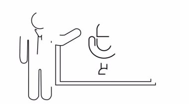 Etkili iletişim için mikrofon sembollü iş sunumu.