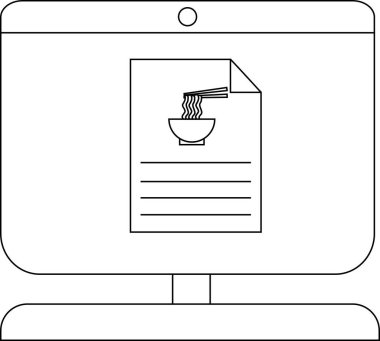 Buharda erişte ve kase grafikli yemek tarifinin dijital görüntüsü..
