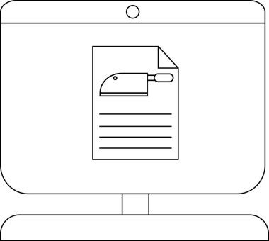 Bilgisayar ekranında belgesi olan modern çalışma alanı, iş görselleri için mükemmel.