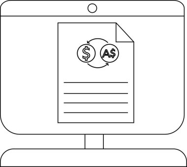 Ticaret finans konsepti, para birimi çevrimi bilgisayar ekranında.