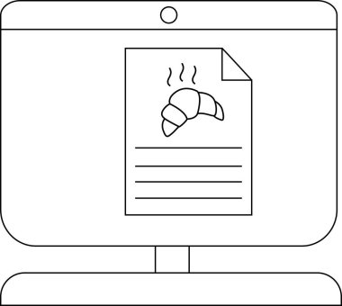 Yemek tarifi dokümanında leziz kruvasan var. Mutfak tasarımları için mükemmel..