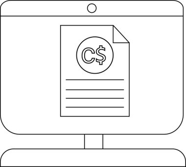 Dijital ekranda gösterilen para birimi sembolleri üzerine modern mali rapor.