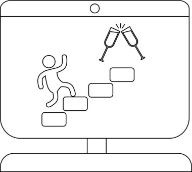 Başarı adımları ve şampanya kadehleriyle kutlayın..