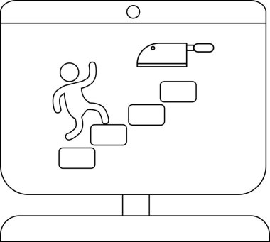 Büyüme ve ilerlemenin dijital illüstrasyonunda yaratıcı yolculuk.