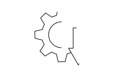 Dijital Tasarım için Aşağı Okla Biçimlendirilmiş Gear Simgesi