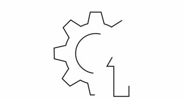 İş ve yenilik için yukarı ok ile yaratıcı dişli sembolü.