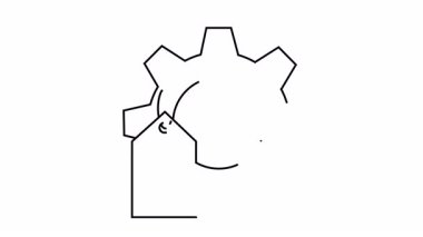 İş ve Teknoloji Konseptleri Etiketli Yaratıcı Gear Simgesi