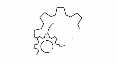 Mühendisliği ve mekanik tasarımı temsil eden birbirine kenetlenmiş iki vites..