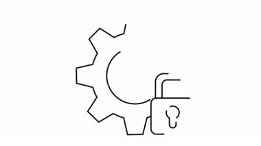 Teknoloji ve Güvenlik Konseptleri için Güvenli Vites Simgesi