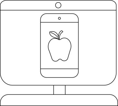 Akıllı telefon wapple logosunu gösteren monitör çizgisi