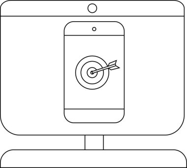 Bilgisayar ekranında okla hedef alınan bir telefon görüntüsü var