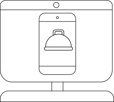 Bir aygıt ekranı bir tabak simgesi ile fonvari bir pencere gösterir