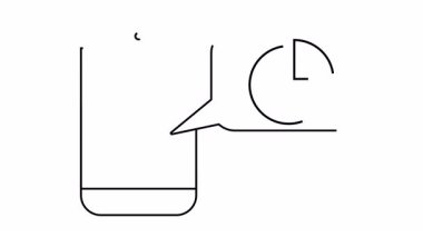 Bir akıllı telefon konuşma balonunda bir pasta grafiği gösterir