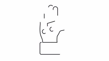 Müzik notasını tutan bir elin çizimi