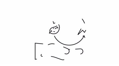 Çizgi çizimi, geri dönüşüm döngüsünde bir yaprak ve yıldırım altında bir el gösteriyor.