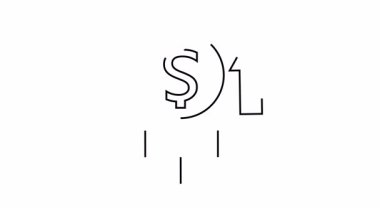 Altında dikey çizgiler bulunan işaretli sikke, muhtemelen değerdeki artışı gösterir