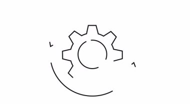 Zıt yönleri gösteren oklarla çevrili bir vites.