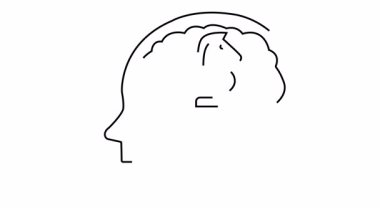 Kafasında satranç taşı olan bir beyin profili.