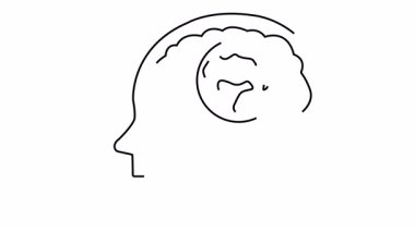 İçinde Dünya 'yı temsil eden bir beyin olan bir kafa tasviri.