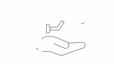 Taslak el bir güvenlik kamerası sunar