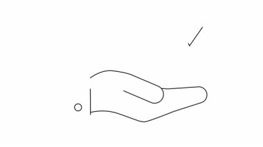 Tırtıklı bir oku destekleyen bir el, büyüme ya da başarı önerir