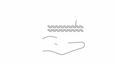 Dalgalı suda bir gemi sunan bir el.