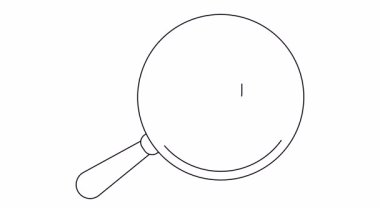 Buhar veya ısı için dalgalı çizgileri olan tava gazı sobası üzerine büyüteç