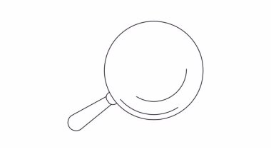 İçinde bir dünya olan bir büyüteçin karalanmış basit bir tasviri.