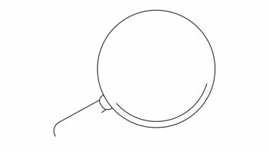 Bir büyüteç içinde tasvir edilmiş bir testere tasviri.